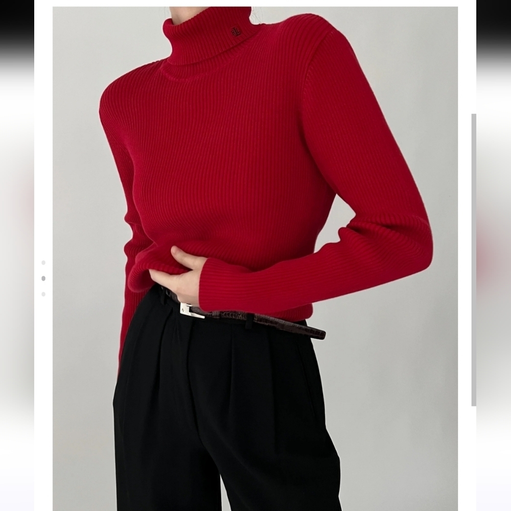 Ralph Lauren Deep Red Turtleneck Sweater